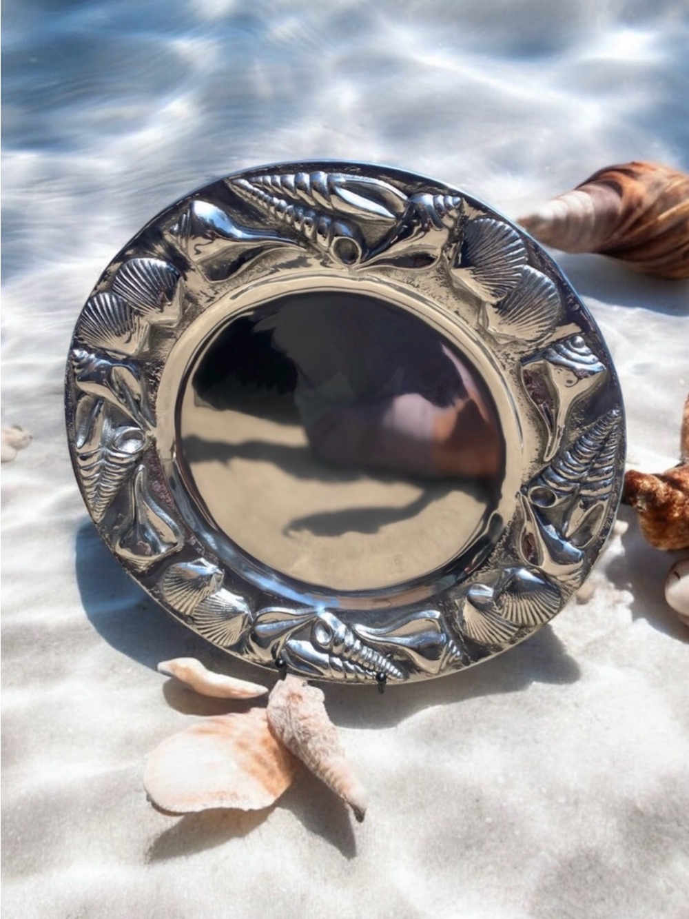 Seashell Round Serving Platter
